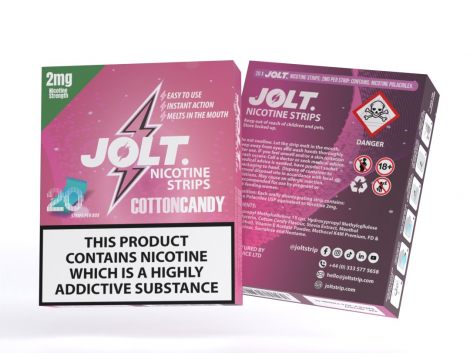 JOLT NICOTINE STRIPS - 4MG - 20PK - COTTON CANDY
