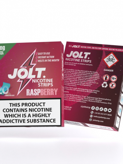 JOLT NICOTINE STRIPS - 4MG - 20PK - RASPBERRY