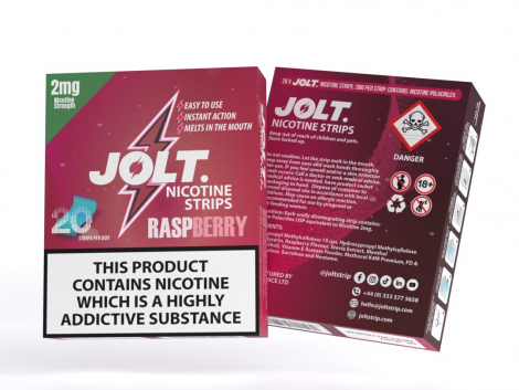 JOLT NICOTINE STRIPS - 4MG - 20PK - RASPBERRY